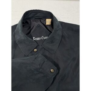 Golf Bomber Jacket VTG Men's XL 100% Silk Lightweight Old Money Bobby Chan Soft